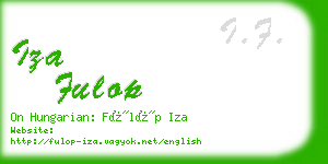 iza fulop business card